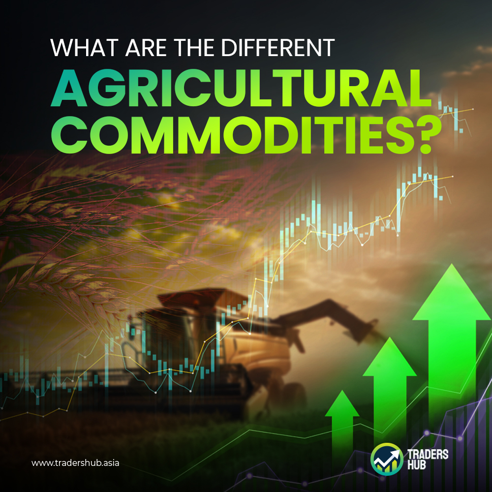 The agriculture business has a significant worldwide influence. 
Agricultural commodities fall into six categories:
Cereal grains
Oilseeds
Meat
Dairy
Other soft commodities
Different agricultural commodities

#AgriculturalCommodities #StapleCrops #Livestock #SoftCommodities