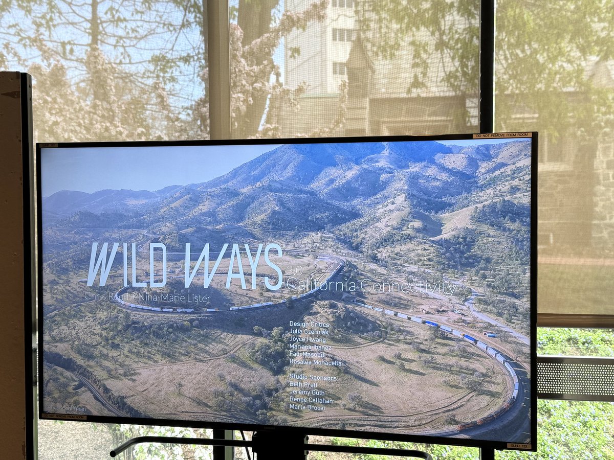 Going to be an inspiring day with @chrisreedstoss and @nmlister seeing all the @HarvardGSD student projects from their Wild Ways 3.0 workshop. Even more exiciting, this will help inform our work toward our goal of Connecting California and helping the state achieve their 30 by 30…