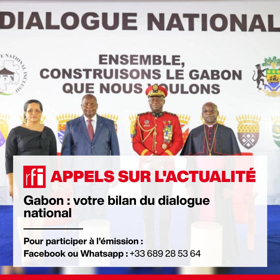 Mardi8H40TU Au #Gabon, le dialogue national a-t-il été à la hauteur de vos attentes ? Après un mois de discussions, quelles recommandations vous semblent pertinentes pour reformer en profondeur le pays ? Certaines propositions peuvent-elles poser problème ?