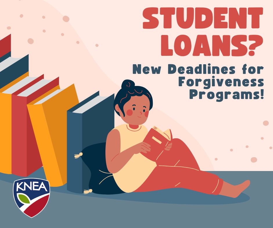Student Loans Account Adjustment Deadline – April 30 For more information on PSLF and the account adjustment, please visit nea.org/pslf Members who need to consolidate their loans, can do so at //studentaid.gov/loan-consolidation