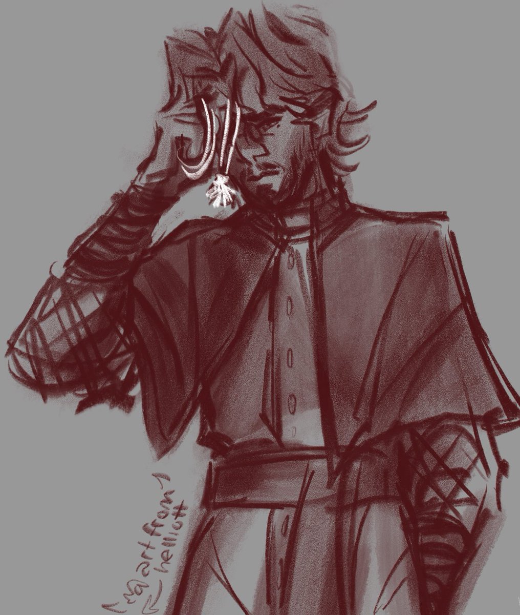 I've been feeling incredibly burnt out and uninspired with how busy I've  been as it's nearing finals season, but I managed to scrape together a  concept for a new character for an, image size:1016x1200