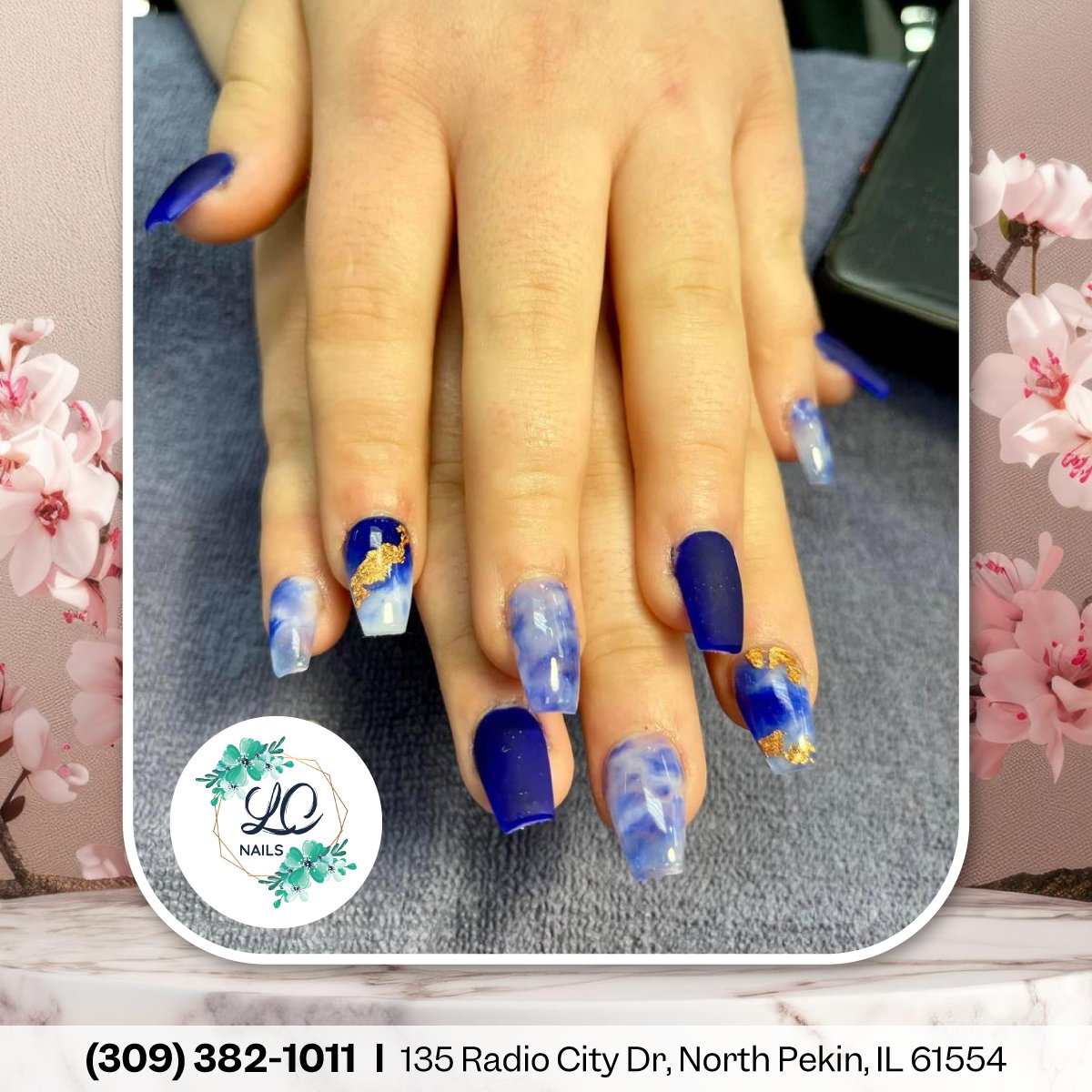 Ocean waves on my fingertips! Loving these dreamy blue marble nails.💙✨

#LCNails #nailsalonIL #pedicure #manicure #beauty #nailsalon #nailsalonnearme #nail #gelnails #nailstyle #nailsart #naildesign #love #acrylicnails #naildesigns #nailswag #nailpolish #gel #specialoffers