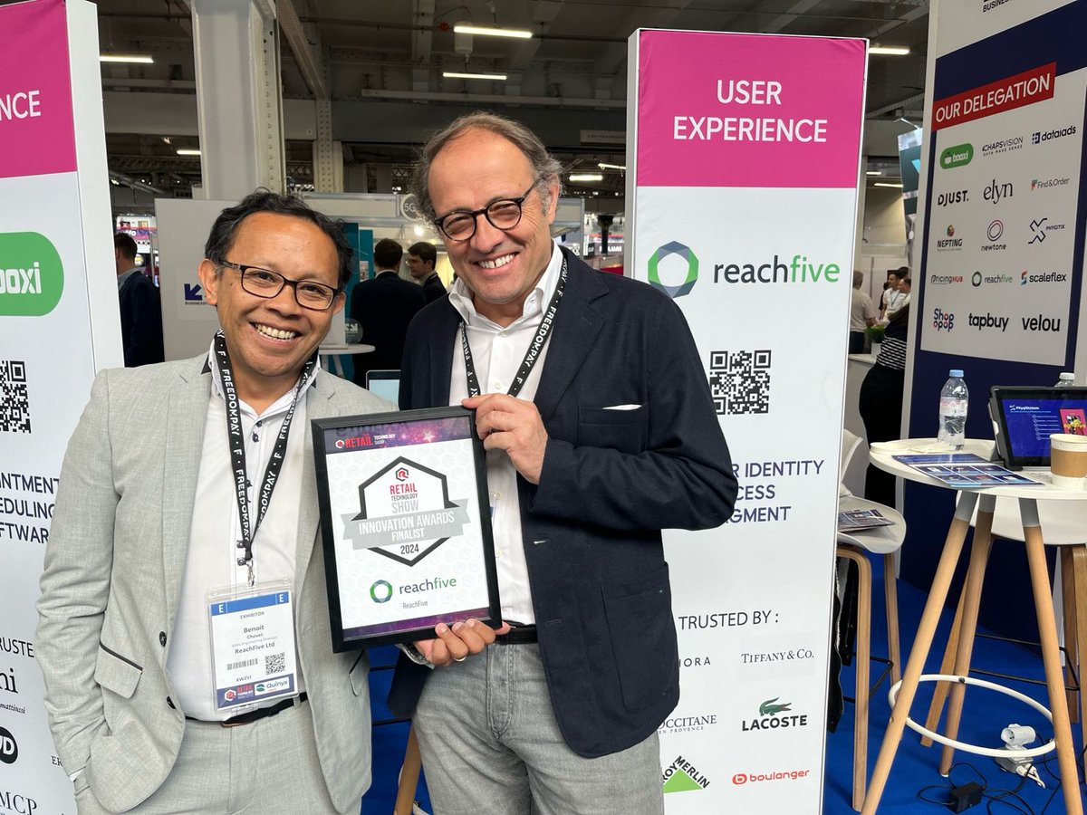 ReachFive has been selected as finalists in the prestigious Innovation Awards at the Retail Technology Show 2024 in London. 
#ciam #userExperience #businessFrance