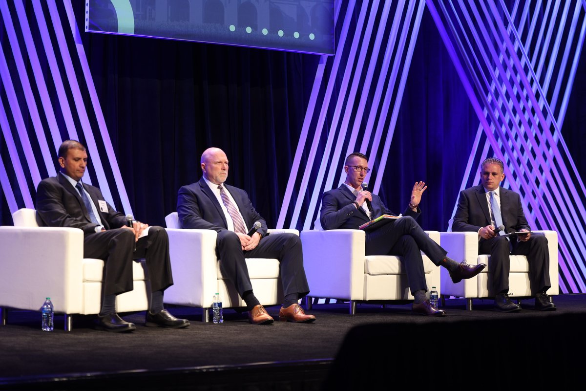 Happening Now! PSC Annual Conference attendees listen to a panel on The Cybersecurity Landscape featuring Dave McKeown U.S. @DeptofDefense, Bhavesh Vadhani @CohnReznick and Spencer Fisher @CISAgov, moderated by Eric Crusius @Holland_Knight, #PSCannual2024 #cybersecurity