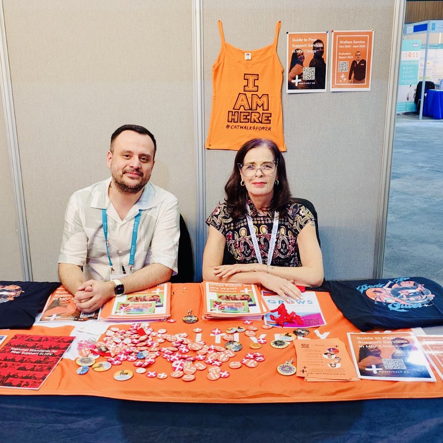 If you are at #BHIVA24 spring conference in Birmingham and would like to know more about developing #peersupport services for people with #HIV in clinics and in the community come and talk to us at our stall!