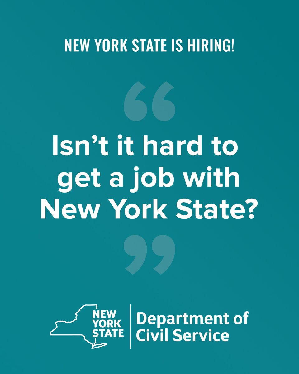 Looking for job? New York State is hiring! And it's easier than ever to get a job. Visit statejobs.ny.gov to get started today.