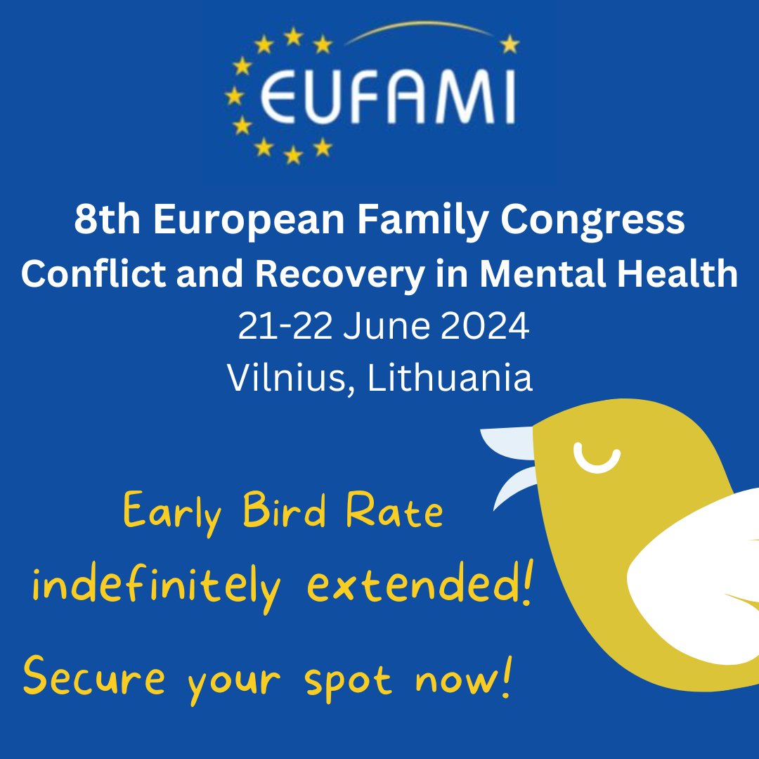 🎉🎉🎉 Due to popular demand and overwhelming interest, we're extending the Early Bird rate indefinitely for the #EUFAMICongress2024! Don't miss out on this fantastic opportunity to join us in Vilnius, Lithuania! Register now and secure your spot ➡️ bit.ly/3T82a2l