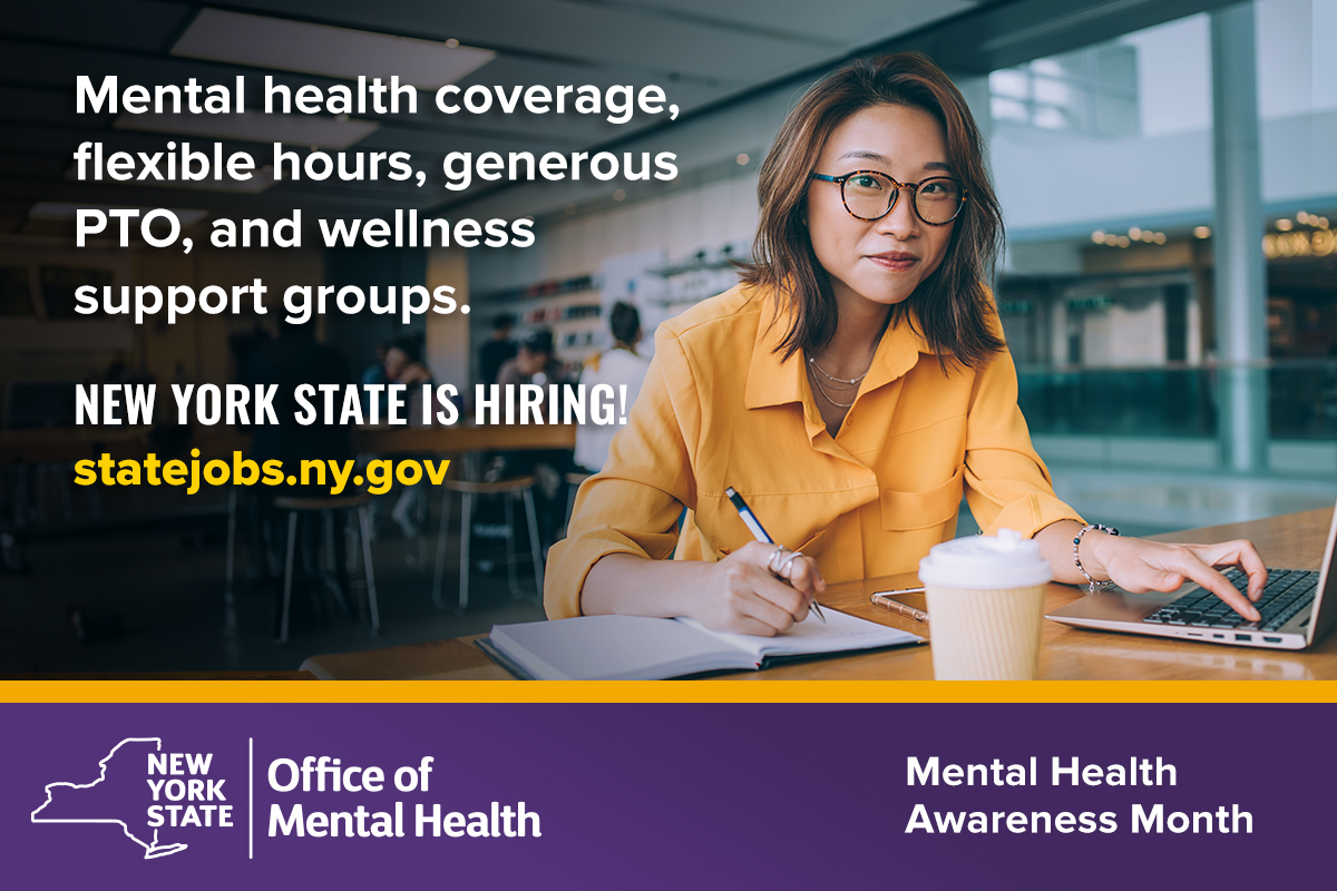 #DYK May is #MentalHealthAwarenessMonth Here at DCS, we support the mental wellbeing of our employees by offering mental health coverage, flexible hours, generous PTO, wellness support groups supported by @NYSOMH, Employee Assistance Programs, and more!