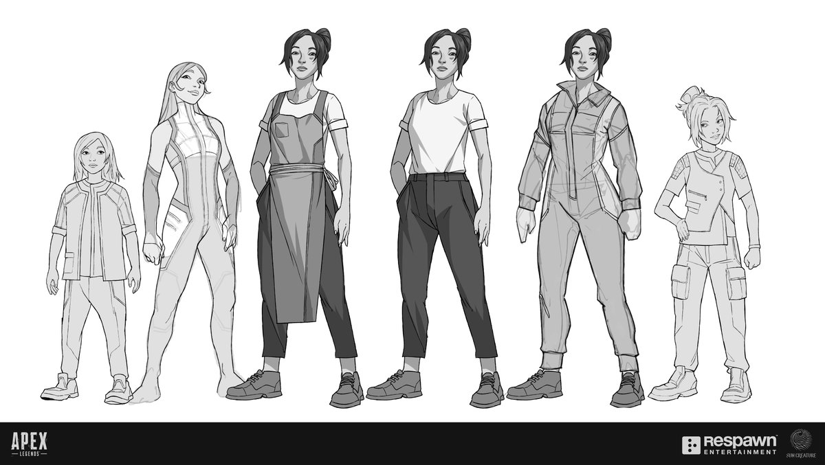 More character sheets! Diwa (Conduit's sister) was actually the first design I did on the project. Thanks Elodie Xia and Camille Peyrebere for the help! #apexlegends #conduit