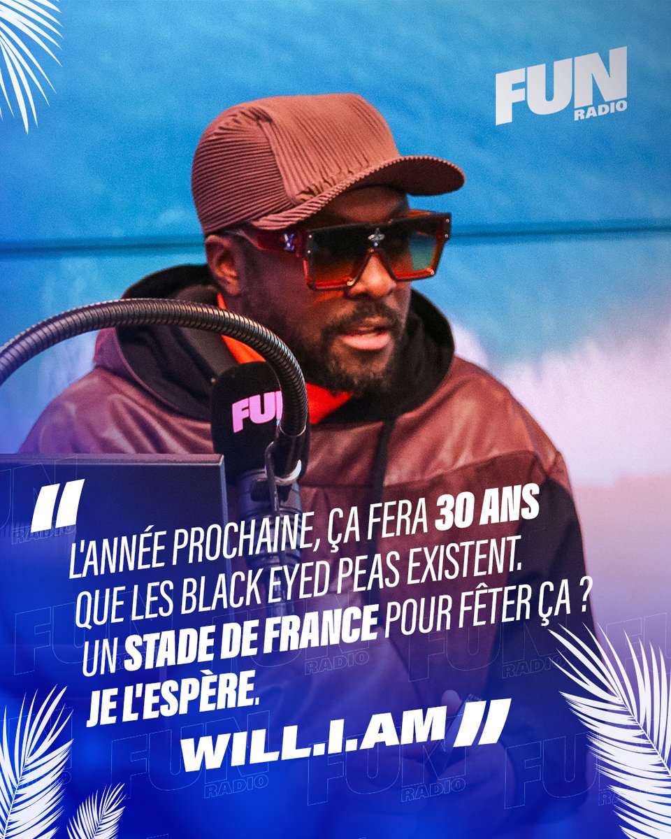 Un concert au Stade de France pour fêter les 30 ans des Black Eyed Peas ? 😱
C'est ce qu'avance @iamwill ... On croise les doigts pour que ça devienne une réalité 🤞
On sait pas vous, mais nous, on a déjà envie d'y assister ! 😍