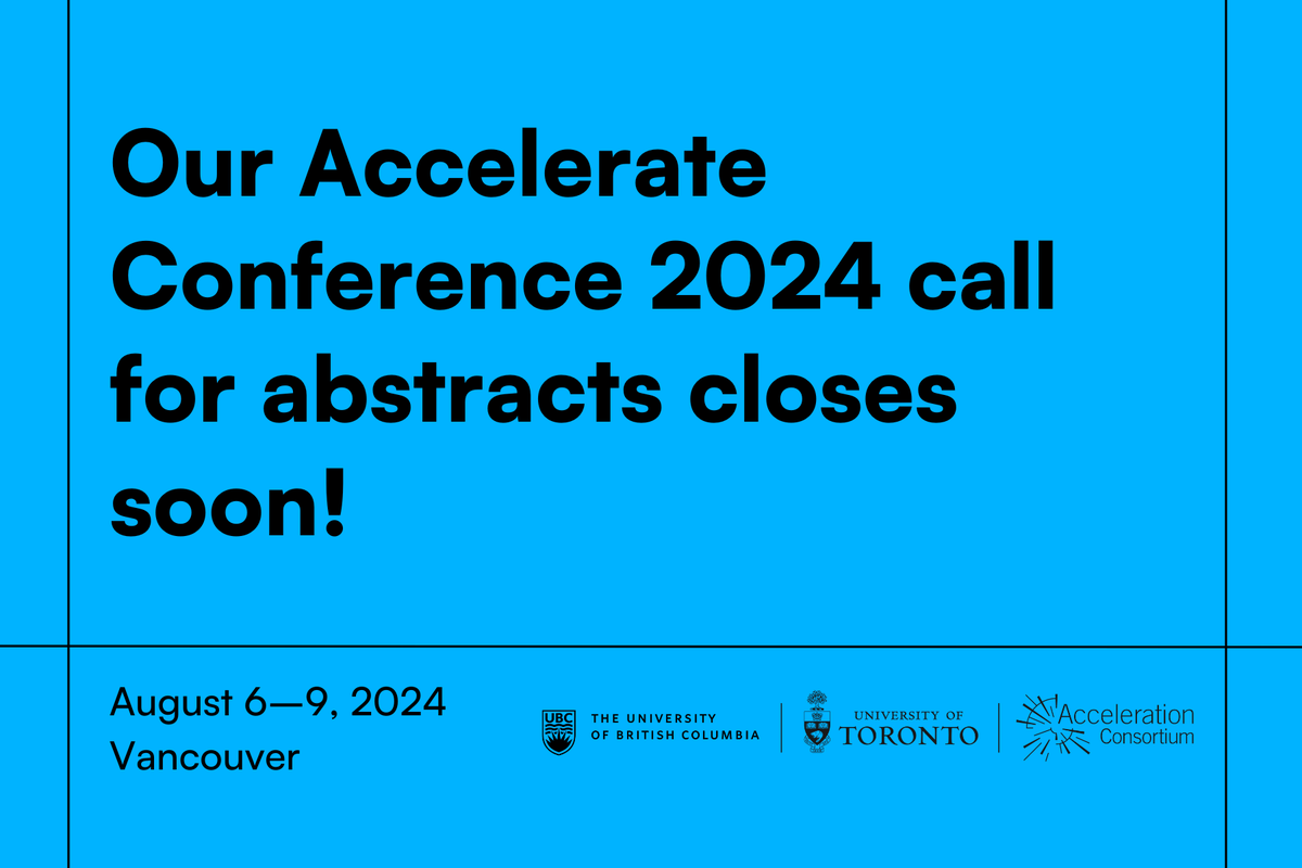 🚀 Reminder: Only one week to go to submit your Accelerate Conference abstract! The extended deadline is May 6, 2024! We want to learn about your research, ideas and insights on #AI, #automation, and #advancedmaterials discovery. ➡ Submit your online: accelerate24.ca/abstracts