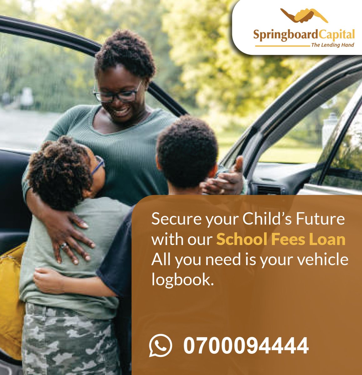 It's Back to School Season!📚Stressed about school fees? Worry not for we've got your back. Apply for the School Fees Loan today and secure your child's future. Visit our website: springboardcapital.co.ke/school-fees-lo… or Call/WhatsApp 0700094444 to Appy. #SBC #TheLendingHand #SchoolFeesLoan