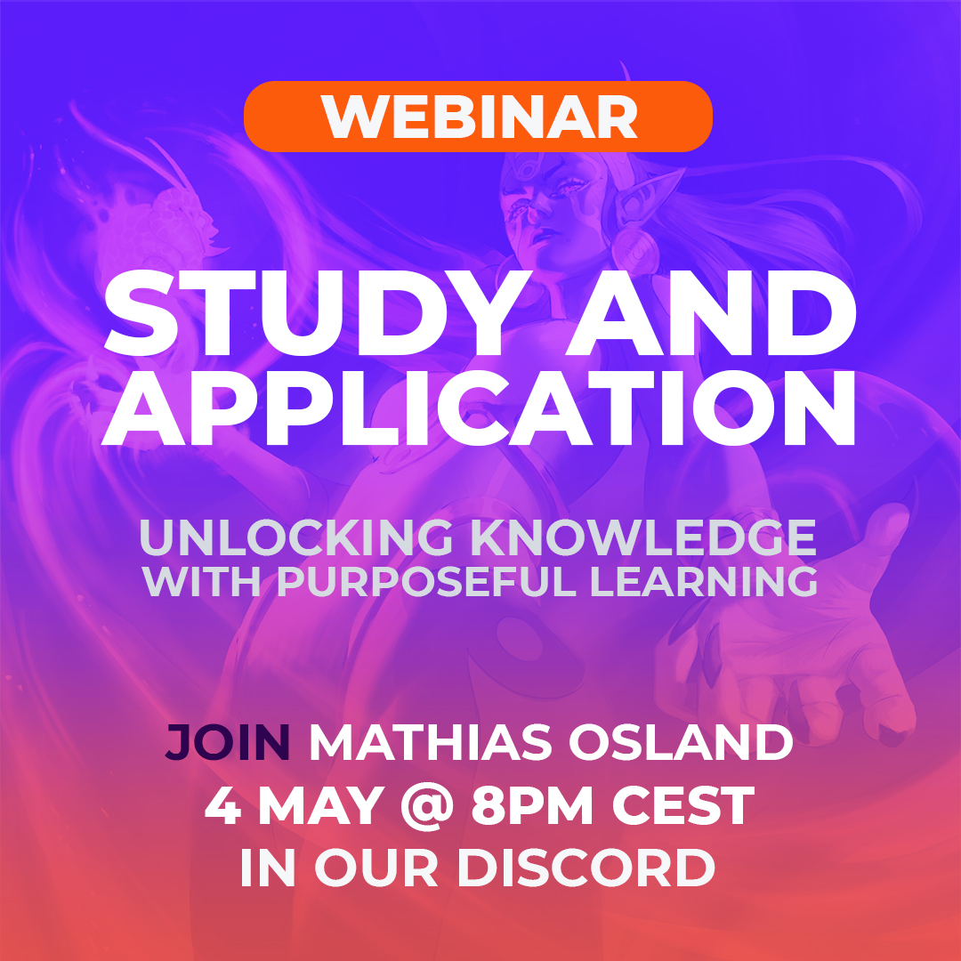 Studying purposefully builds you up as an artist: you can unlock, retain and apply new concepts in your art - and become a better artist in the process! Join @Mathias__Osland this Saturday to find out how to study and apply knowledge purposefully: discord.gg/Nt9BW7h4ZY