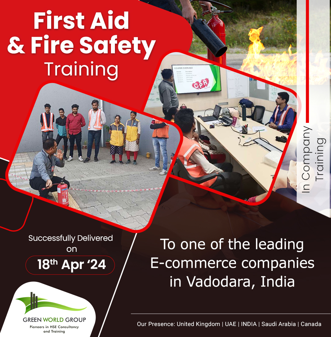 #GreenWorldGroup #inhouse
We're thrilled to announce that we've successfully completed a comprehensive In-Company Fire Safety & First Aid Training program for prominent e-commerce firms in Vadodara, India!
Visit us: greenwgroup.com/corporate-cour…
#firesafety #workplacetraining #firstaid