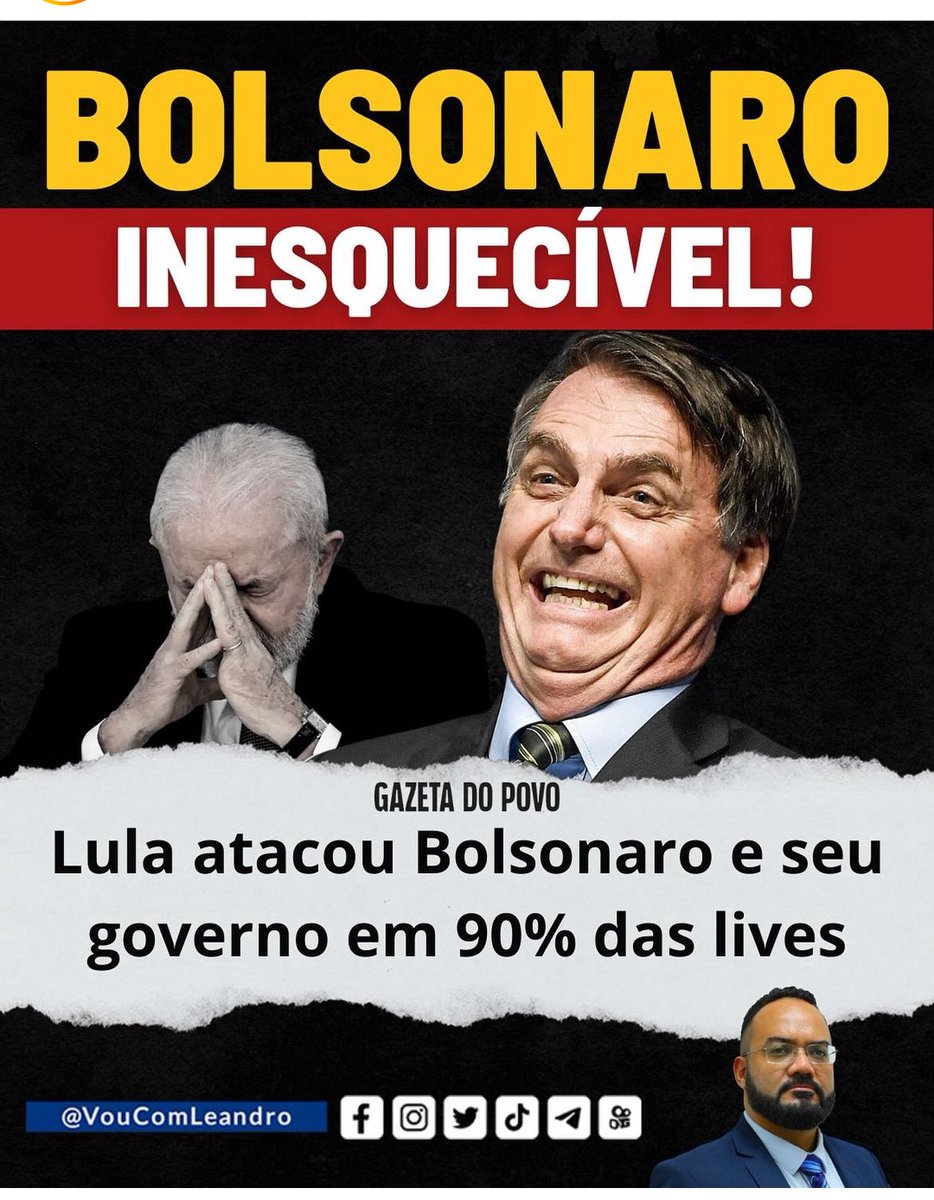 Lula não vive sem Bolsonaro!
Isso que é amor!!!
