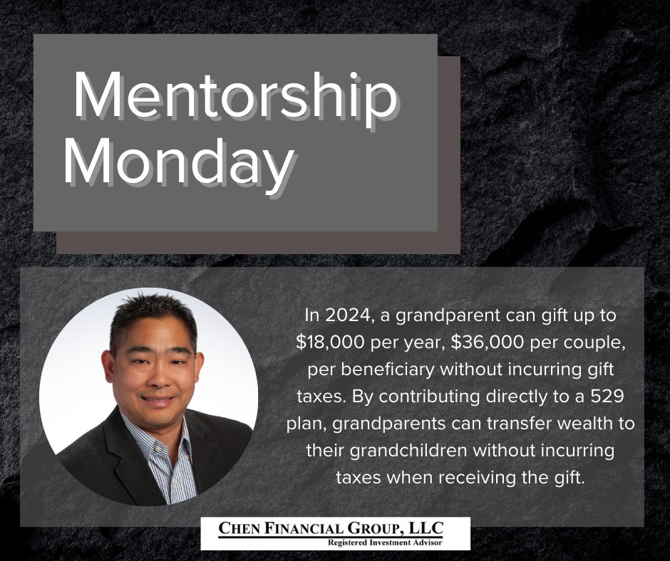 It's Mentorship Monday! Here's a tip on gifting. #MentorshipMonday #FinancialAdvisor #SanMateo