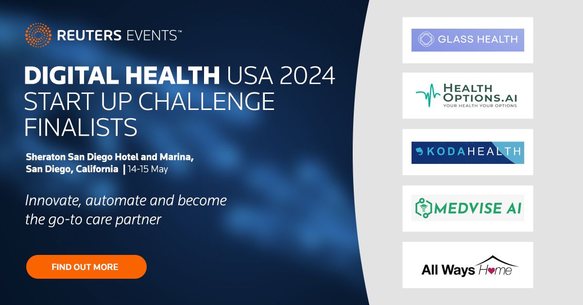 We are thrilled to announce that @GlasshealthHQ is 1 of 6 finalists for the Reuters Digital Health's Start Up Challenge 2024. 🎉🌟 @GlassHealthHQ will present the deep benefits of empowering providers with the best-in-class AI CDS to health system leaders nationwide #AICDS