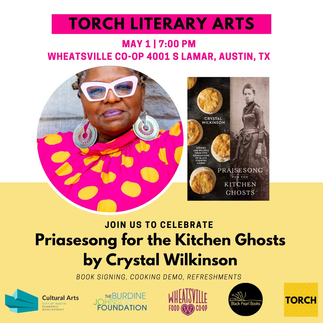 See what people are saying about Praisesong for the Kitchen Ghosts. Join us Wednesday, May 1st at 7pm at Wheatsville Co-op on South Lamar for a special reading, conversation, and cooking demo LIVE with Crystal Wilkinson! 

Free RSVP: eventbrite.com/e/881395366267…