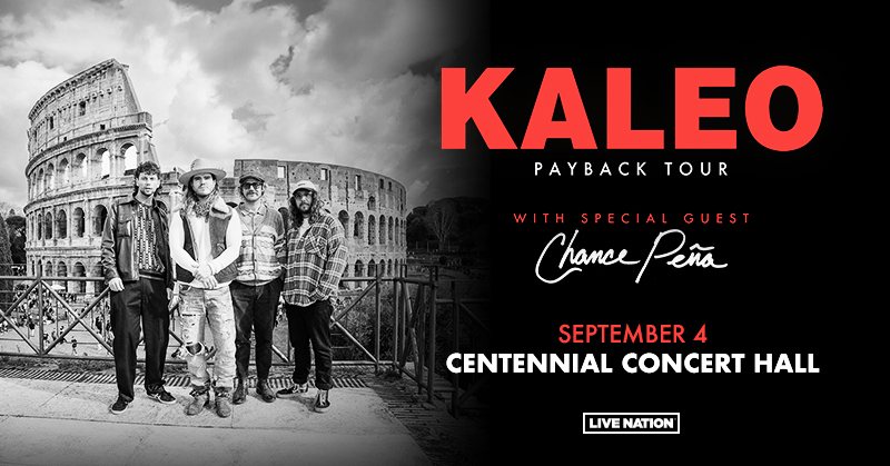 Just Announced 📢 KALEO: Payback Tour 2024 comes to Winnipeg on Sept 4, tickets go on sale May 3 at 10am at centennialconcerthall.com/Online/article…