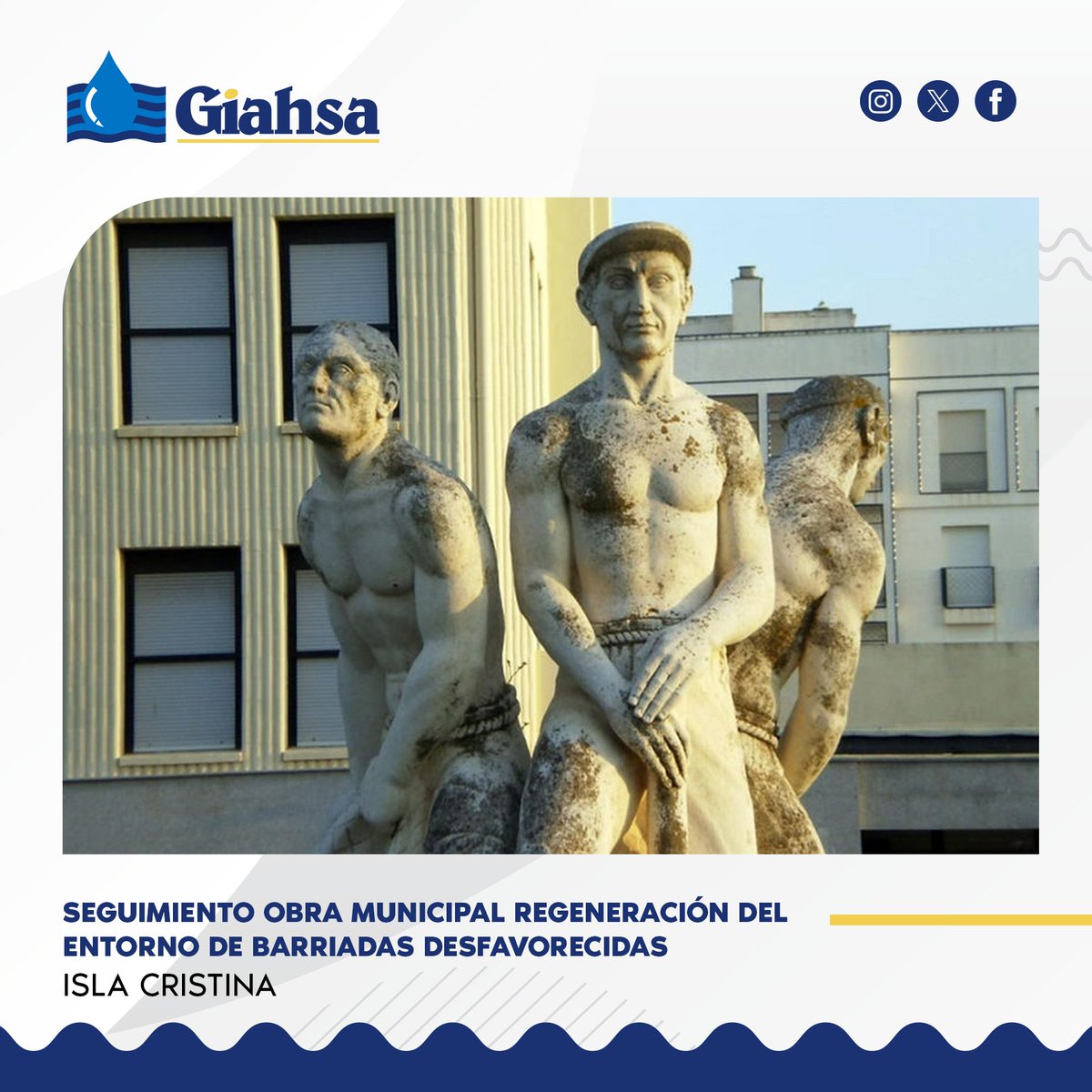 ℹ️ #Giahsa realizará el seguimiento de la obra municipal de regeneración del entorno de la Bda Jesús del Gran Poder de #IslaCristina Para ello, se interrumpirá el suministro ⬇ 📅 jueves 2 de mayo ⏰ 09.00 - 14:00 horas aproximadamente 📌 afecta a la Bda Jesús del Gran Poder