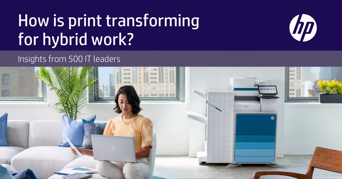 SmartGrpSystems's tweet image. #HP asked 500 IT professionals in the US how their organizations are creating a print environment that adapts for hybrid work. More than 60% cite reducing print management burden as a reason for transformation. Full report here:  imptr.io/88m4