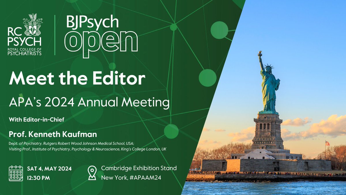 🗽 Are you attending #APAAM24 in #NYC? Join us at the Cambridge stand to meet the Editor-in-Chief of #BJPOpen this Saturday at 12:30pm ⏲️ Unable to attend in person? Explore a free collection from @TheBJPsych journals here ➡️ cup.org/4dapLr8 #psychiatry #PsychTwitter