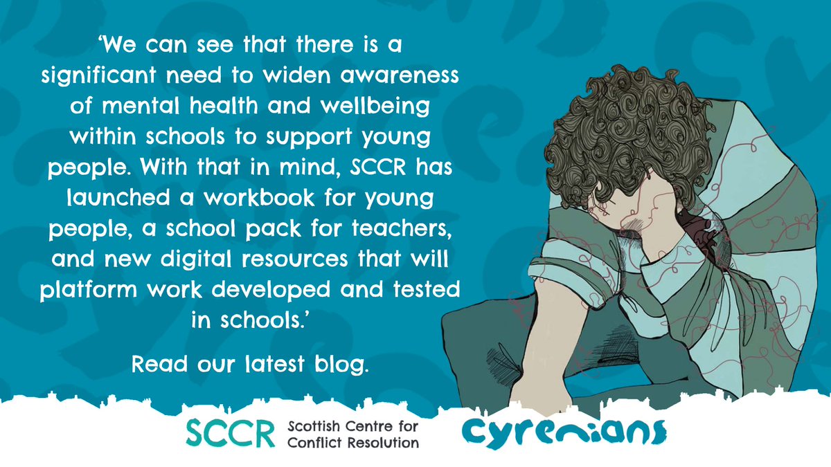 New blog. With a need to widen awareness of mental health & wellbeing within schools to support young people, SCCR has launched a workbook for young people, a school pack for teachers, & digital resources that platform work developed and tested in schools. scottishconflictresolution.org.uk/blog/in-the-zo…