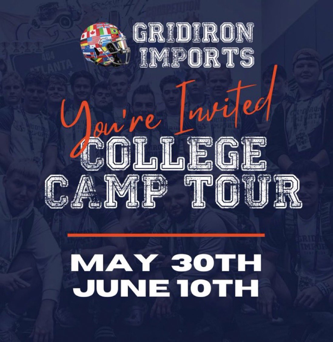 Excited to be apart of this years College Camp Tour. Looking forward to competing! @GIfootballChris @GridironImports @coach_spinnato @CRHFootball
