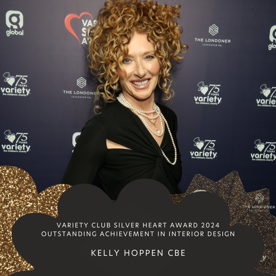 ✨ @kellyhoppen, congratulations on receiving the Variety Club Silver Heart Award 2024 for Outstanding Achievement in Interior Design at last night's  #VarietyClubShowbusinessAwards. Thank you for joining us in raising vital funds for deserving children! 📸@andybarnes.photos