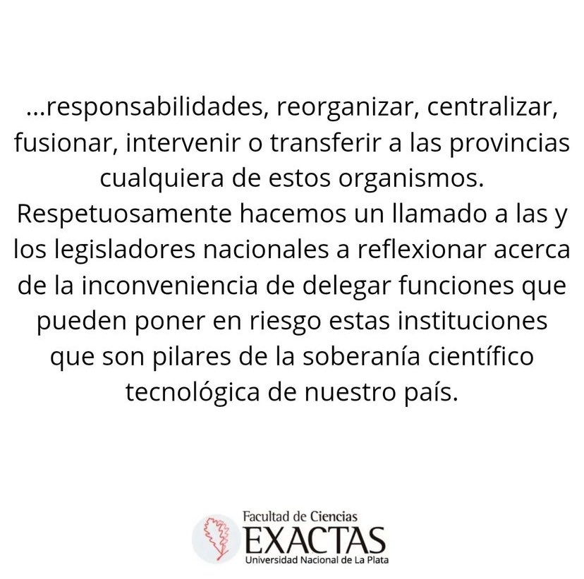 En defensa del Sistema Científico Tecnológico Nacional👇🏼