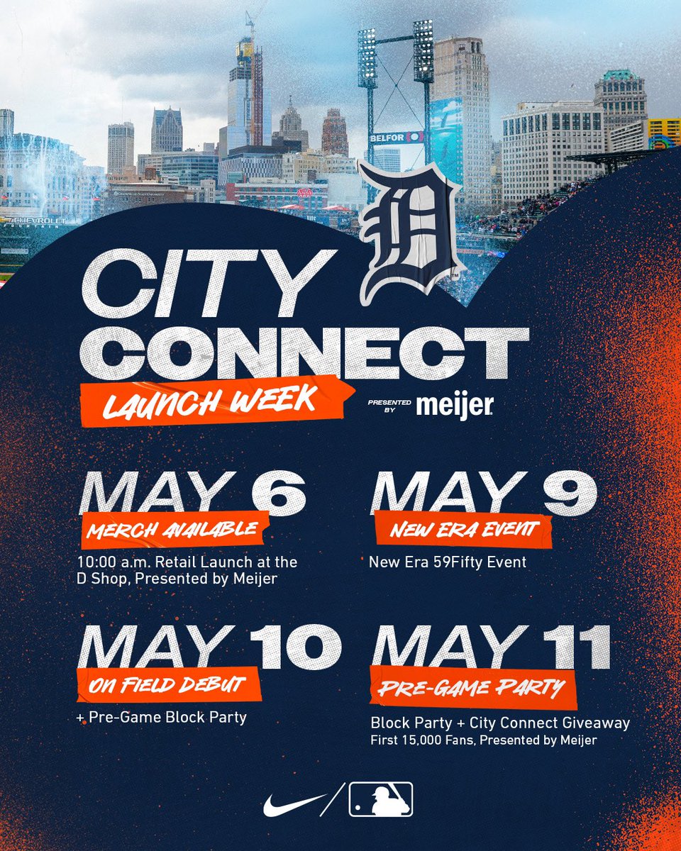 The countdown is on!

Be the first to get exclusive Tigers City Connect gear in 1️⃣ week: atmlb.com/44hs7R7