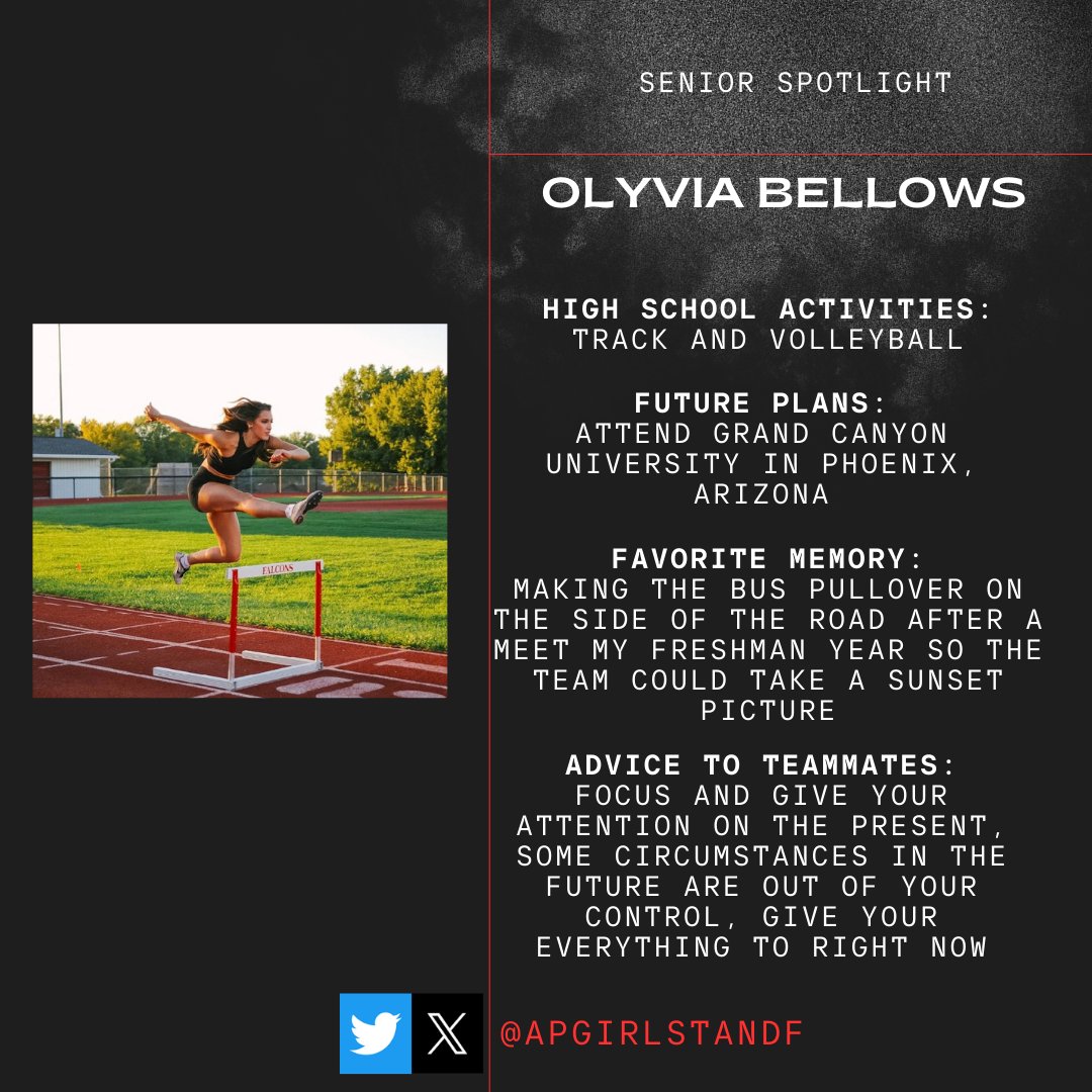 Thank you Olyvia Bellows for always perfecting your craft in order to make us the best team we can be!