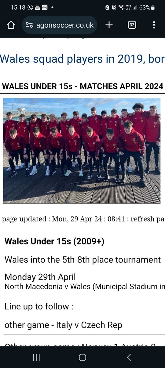 Good luck to Alex G who starts for Wales u15s in their fixture v North Macedonia starting shortly. @Tredegar_PE