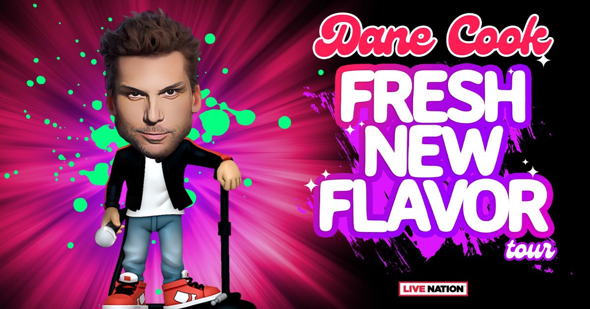 🎤 Comedy trailblazer @DaneCook is heading your way for FRESH NEW FLAVOR! Tickets on sale Friday, May 3 at 10am local 🎟️ livenation.com/artist/K8vZ917…