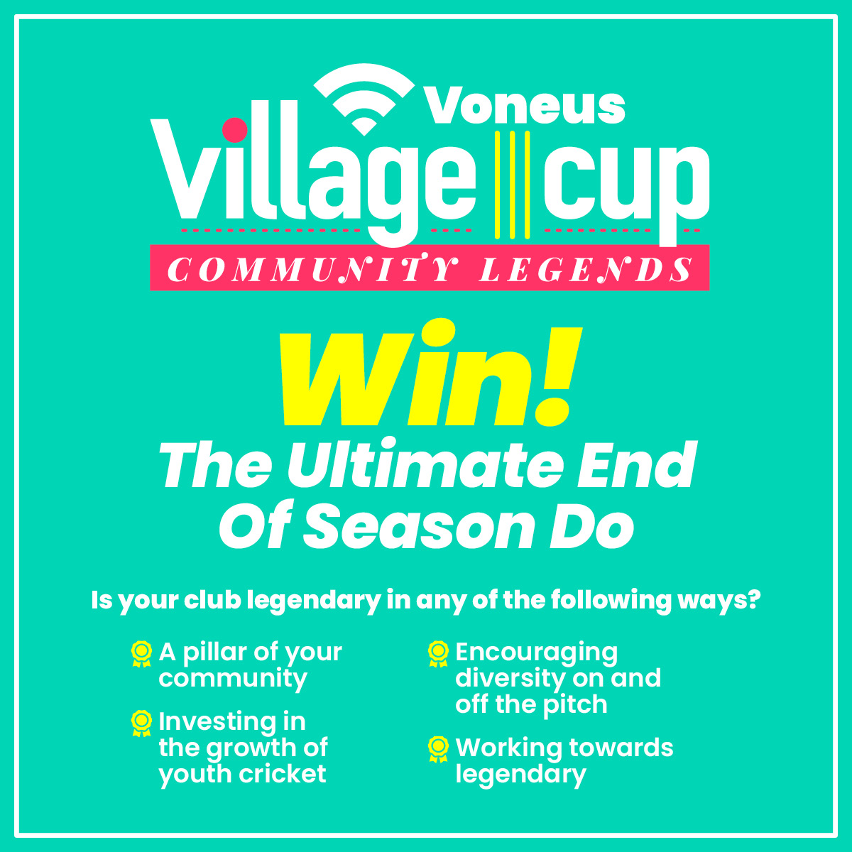 There's still plenty of time to enter the 2024 <a href="/voneusbroadband/">Voneus</a> Community Legends competition. 

Deadline: May 19

Enter here: nationalvillagecup.com/communitylegen…

#NVC24