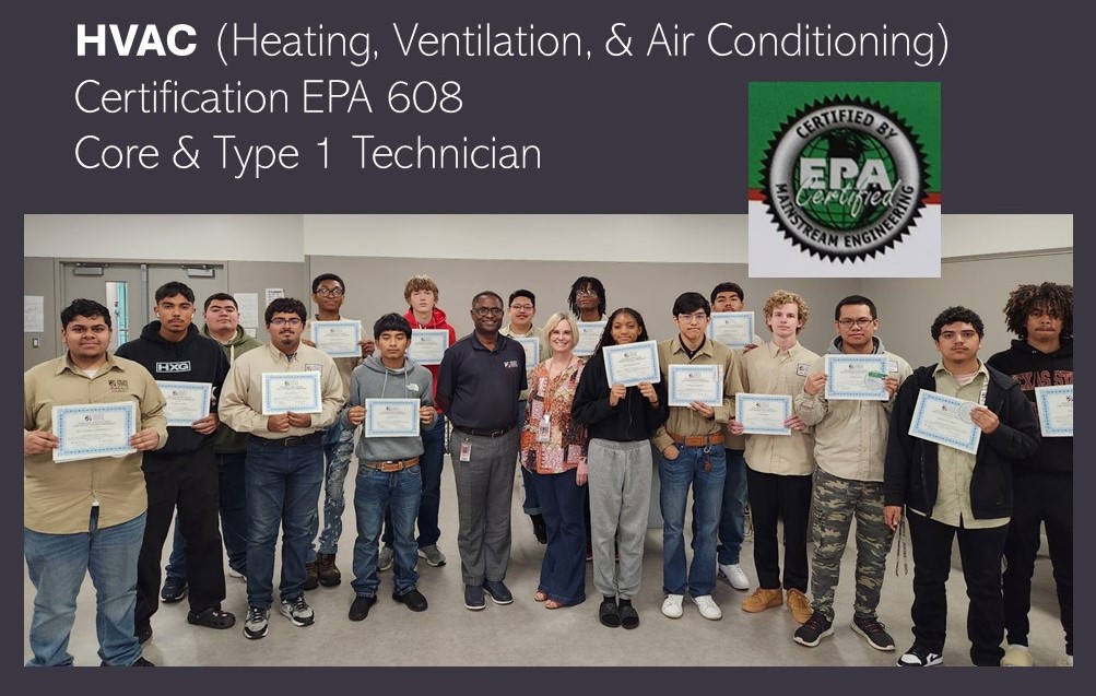 Industry Ready! Congrats to our HVAC students on their industry certification! These students worked hard all year. Way to go, Mr. Akiyode! @FBISD_CTE @JWErdie @lizg_canchola