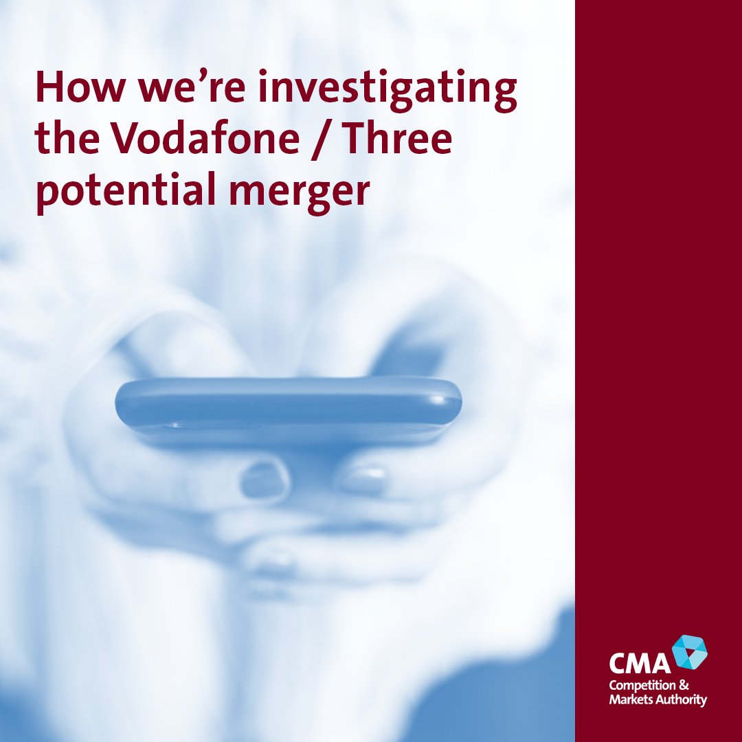 Want to find out more about our ongoing #Vodafone / #Three #merger investigation? Including: ▶ what we’ve found so far ▶ how the merger could impact consumers ▶ how our merger investigations work Visit our Vodafone / Three page: gov.uk/guidance/how-w…