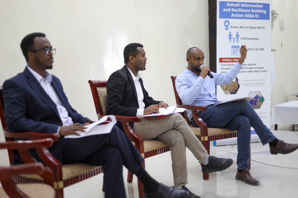 The SIRA & FNS-RERPO learning event in Hargeisa concluded with a call to develop fodder #market systems & enhance #collaboration between private, public sectors & local partners for agrifood system transformation.

Thanks to @SwissEmbassyKE & @DutchMFA

#FoodSystems 
#Resilience