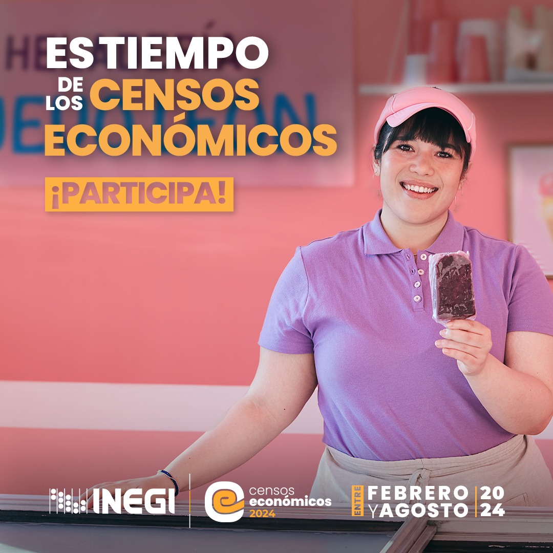 Participa en los #CensosEconómicos2024!  Entre febrero y agosto, personal del #INEGI tocará la puerta de tu casa.
Conoce más en censoseconomicos2024.mx

#LaEraDigital #Sefiplan #QRoo #MantenteInformado