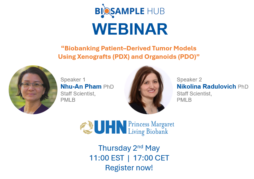 Get to know our Living Biobank @pmcancercentre that has enabled many of our research studies! Webinar registration link: biosamplehub.org/webinar-pmlb/