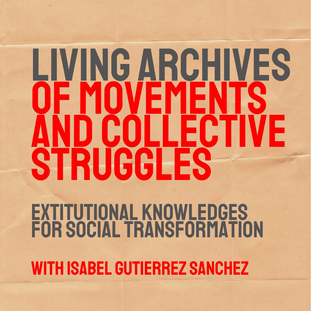 Open Call for Participants! Living Archives of Movements and Collective Struggles Facilitated by Isa Gutierrez Sanchez as part of her Extitutional Knowledges project at FAC. Mondays 6–8:30 pm (13, 20, 27 May, 3 June). Call closes on 10 May. More info: feministresearch.org/wp-content/upl…