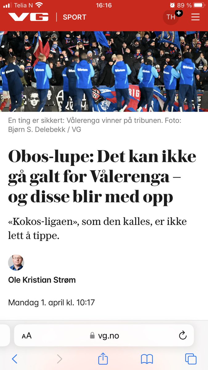 Dette var 1 april artikkelen til #vg jeg ble lurt og liker det :-) #lsk #Vif