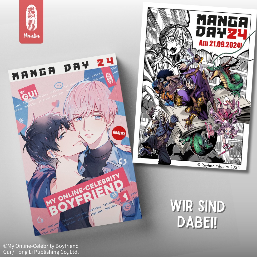 Freut ihr euch auch auf den #Mangaday2024 so sehr wie wir? 🎉 Dann haben wir großartige Neuigkeiten für alle Boyslove Fans! ❤️ ✨ Die taiwanesische Künstlerin @guiyuy wird mit ihrem Titel »My Online-Celebrity Boyfriend« am Manga Day 2024 vertreten sein!