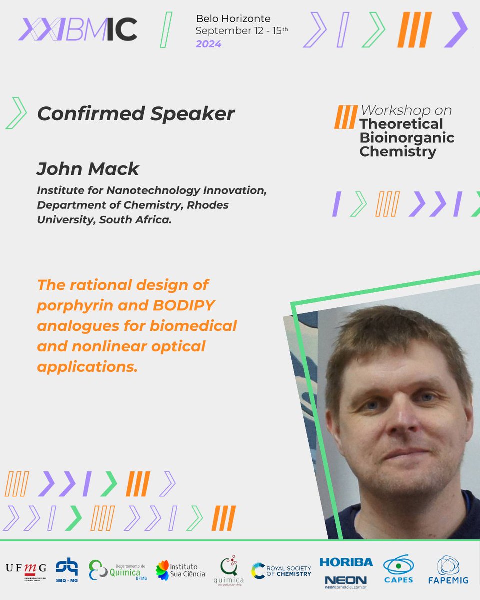 We welcome Professor John Mack from Rhodes University, South Africa as one of our speakers at the III WTBC. He will present the workshop “The rational design of porphyrin and BODIPY analogs for biomedical and nonlinear optical applications”. Register now!