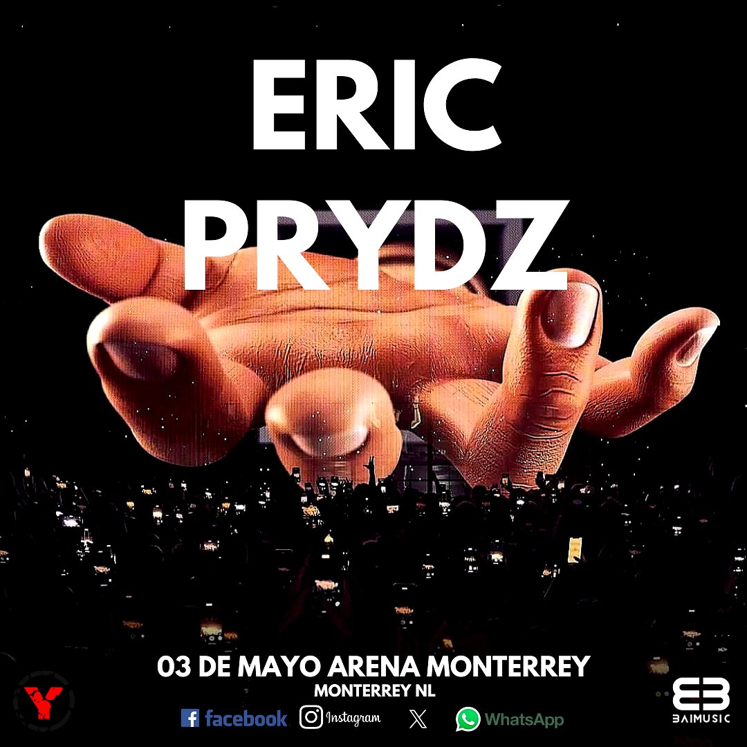 Nos espera un gran espectáculo @ericprydz 'HOLO' llega a Monterrey NL compra tus boletos 🎟️ en Ticketmaster México 

📌 Arena Monterrey 
🗓️ 03 de Mayo

Apodaca Group ✨

#ericprydz #apodacagroup #ArenaMonterrey #mty #musicaelectronica #ticketmaster