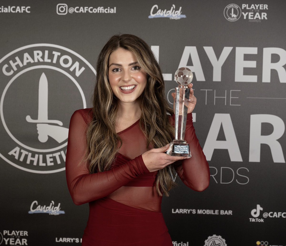 So grateful to win Player of The Year last night @cafcofficial end of season awards! Such a special group of players & staff - it’s been an honour to be part of it🥰 Big thank you to the fans who voted & have supported us throughout the season - we appreciate you a lot❤️ #UTA