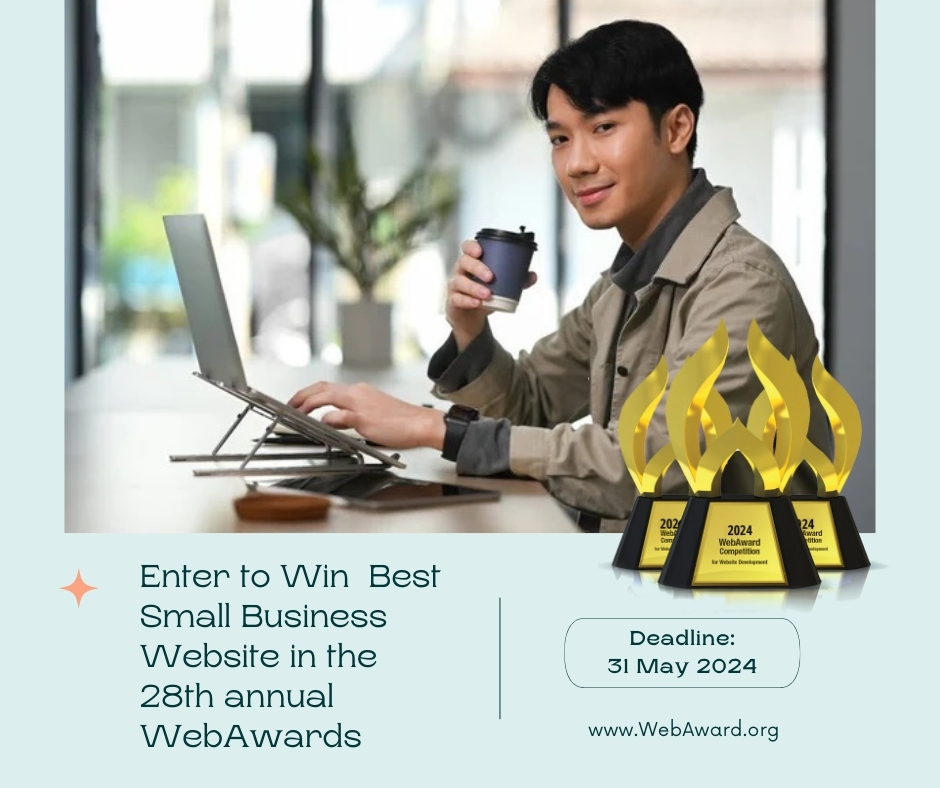Win Best Small Business Website in the @WebMarketAssoc 28th #WebAward for #WebsiteDevelopment at WebAward.org 
 #smallbusiness #smallbusinessowner #smallbusiness #smallbusinessbranding #smallbusinessideas #smallbusinessNews #smallbusinessMarketing  #smallBiz