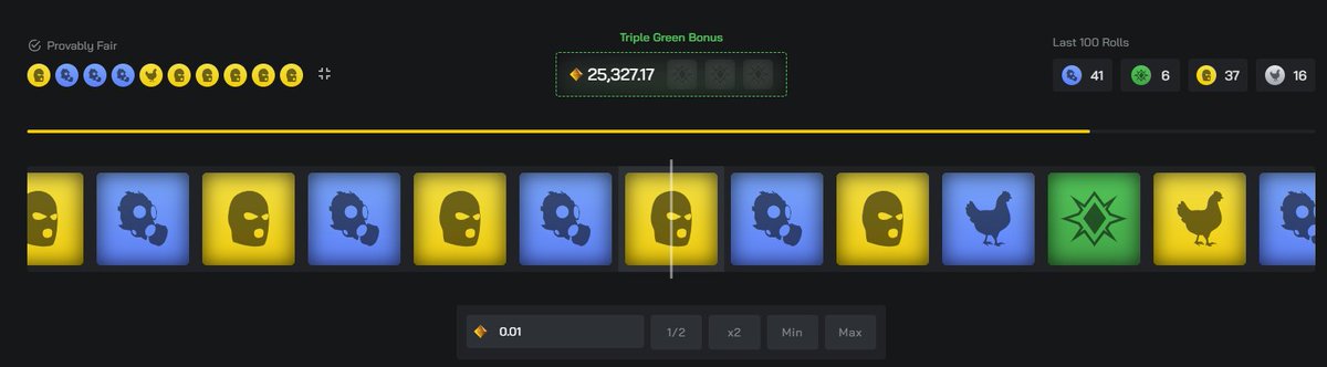 Triple green bonus is at 25k 🤯 Try and guess when it is gonna hit, closest guess will get 500 gems! Leave your CL-ID along with the guess. 🫶 clash.gg/roulette