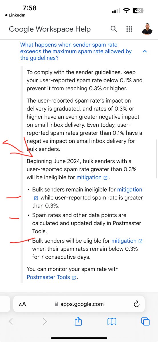 Feb 1 - DKIM/DMARC updates
April 1 - We started to see issues (slow roll out)
June 1 - Shit gets serious.

The phased roll out of the deliverability updates for Google, Yahoo, and AOL continue to roll out.

And June 1st is going to be a rough day for many email marketers.

A lot…