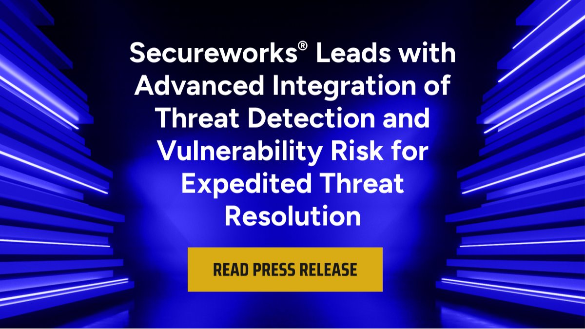 Thrilled to share that @Secureworks announced its newest innovation integrating vulnerability risk context with threat detection to help organizations improve their security posture. 

Read the press release: bit.ly/3Wluws6